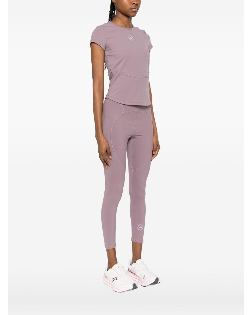 Adidas By Stella McCartney Purple Adidas By Stella Mccartney Logo T-Shirt