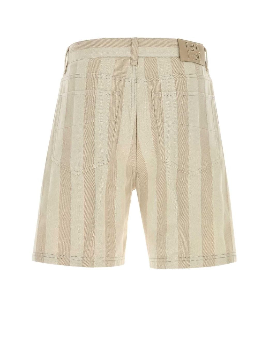 Fendi Natural Stripes Shorts for men