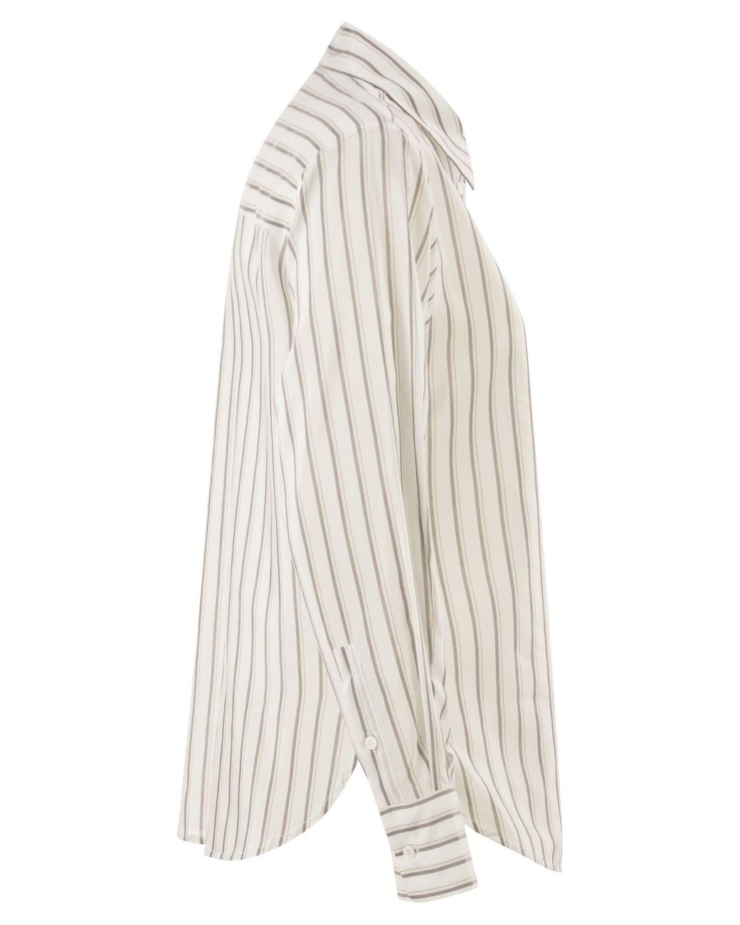 Peserico White Cotton And Silk Organza Shirt