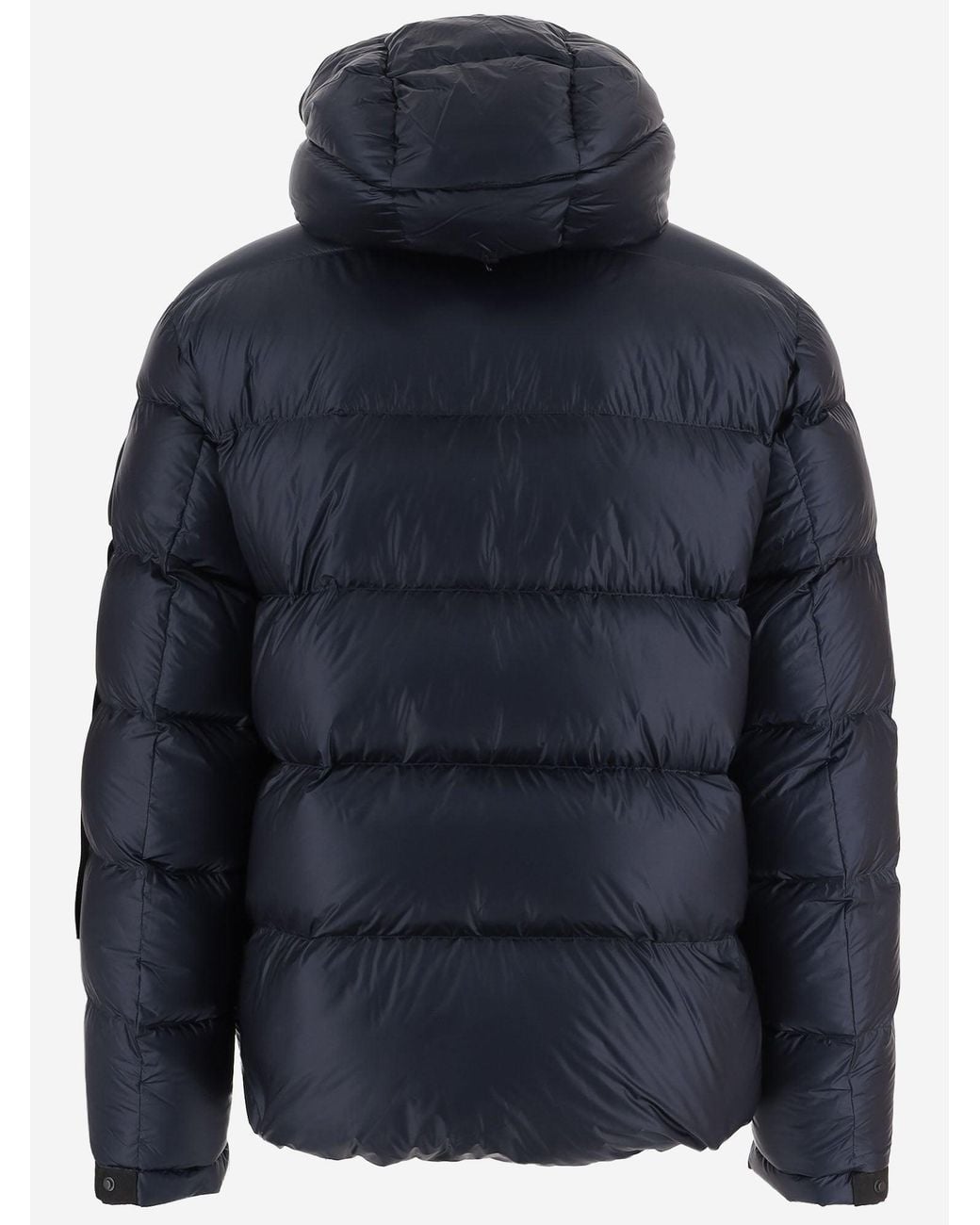 OUTHERE Blue Quilted Nylon Down Jacket With Hood