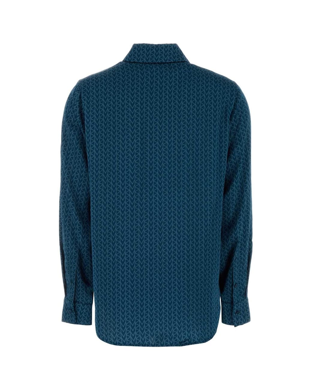 MICHAEL Michael Kors Blue Printed Satin Shirt