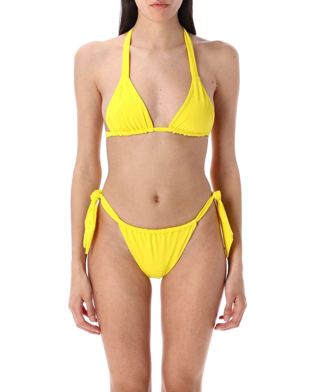 Let's Swim Yellow Tie Side Bikini Bottom