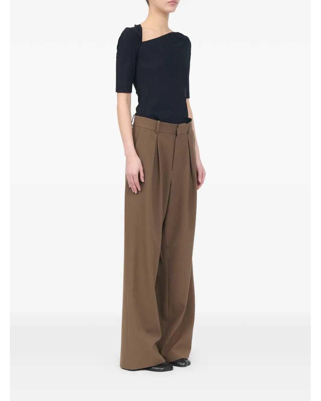 MM6 by Maison Margiela Brown Mannequin Label Pleated Trousers