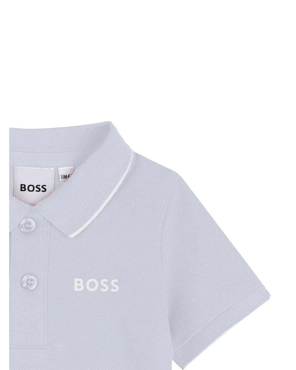 Boss White Polo Maniche Corte
