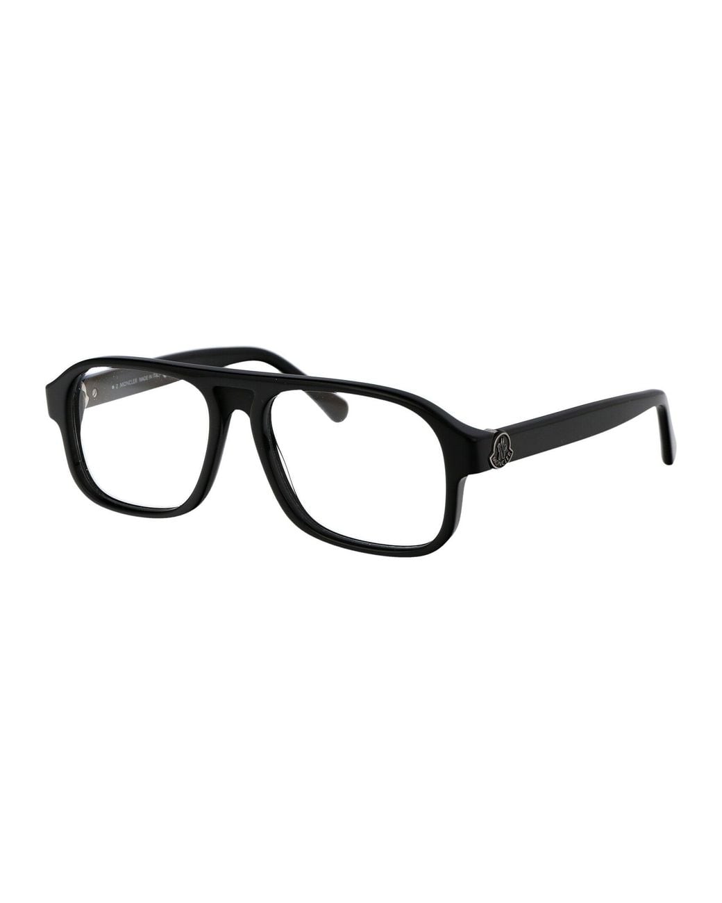Moncler Black Nero Lucido Acetate Glasses for men