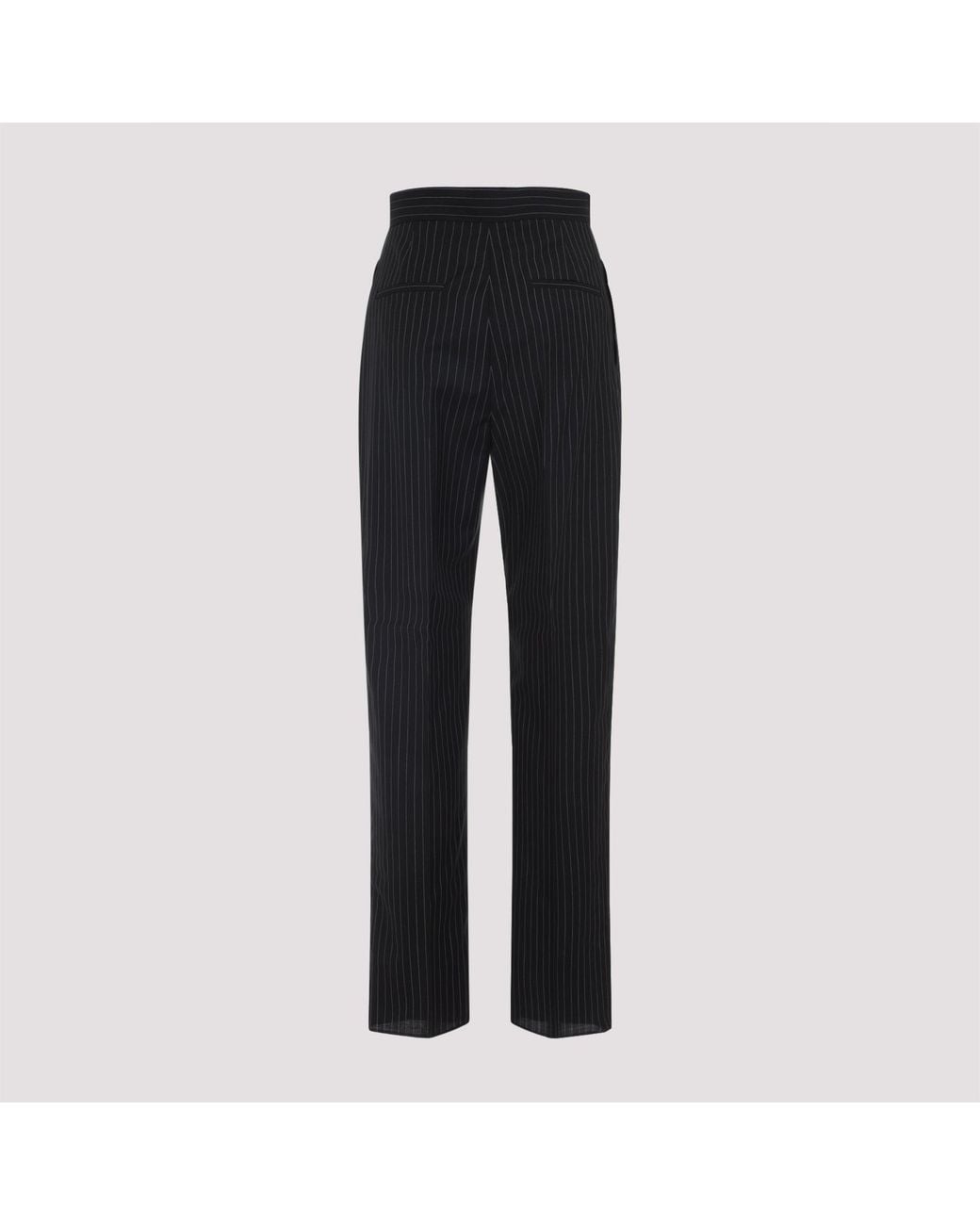 Max Mara Broeken ,Zwart ,Gestreepte Sesamo Broek in het Black
