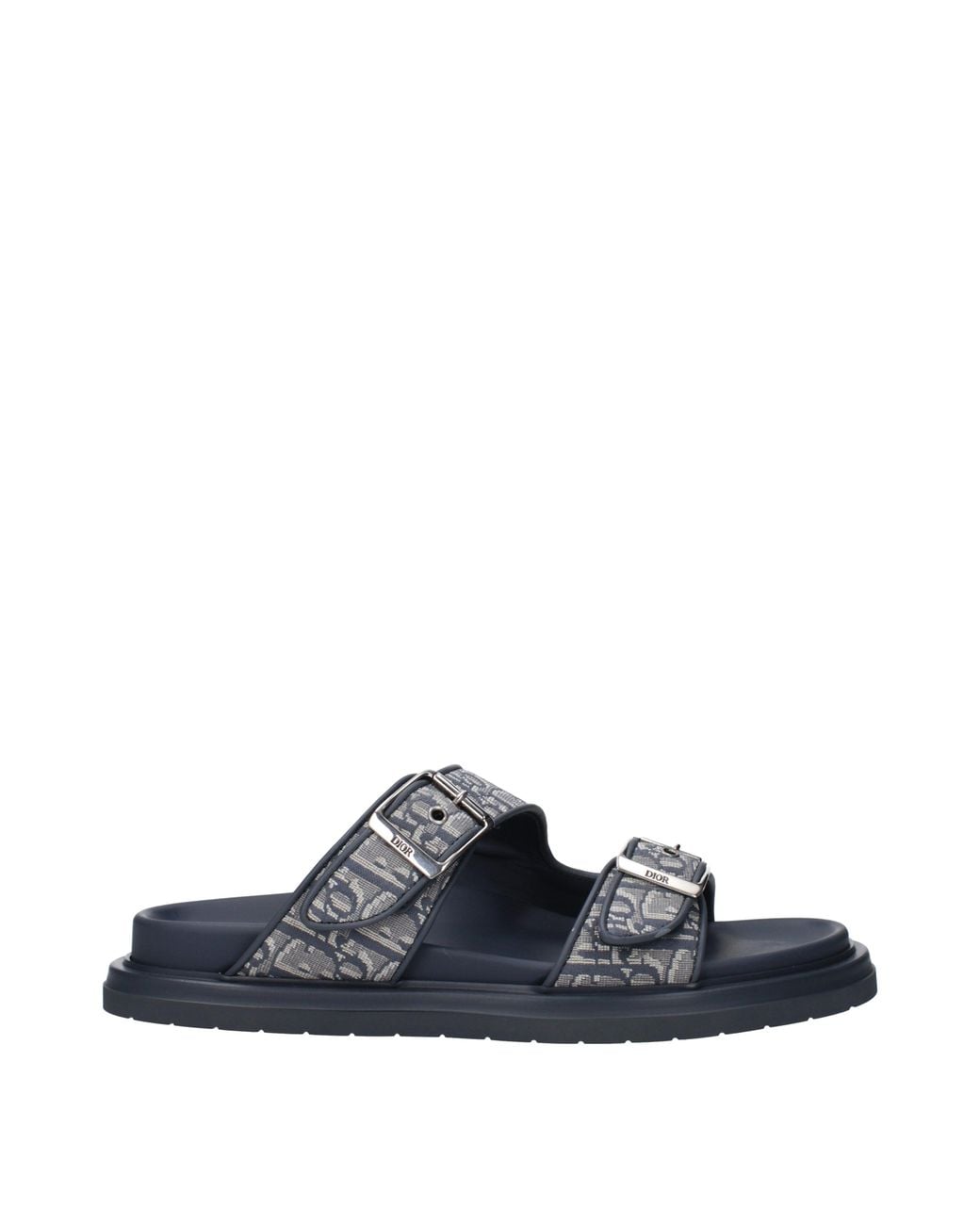 Dior Blue Slippers And Clogs Aqua Fabric/ Aviation