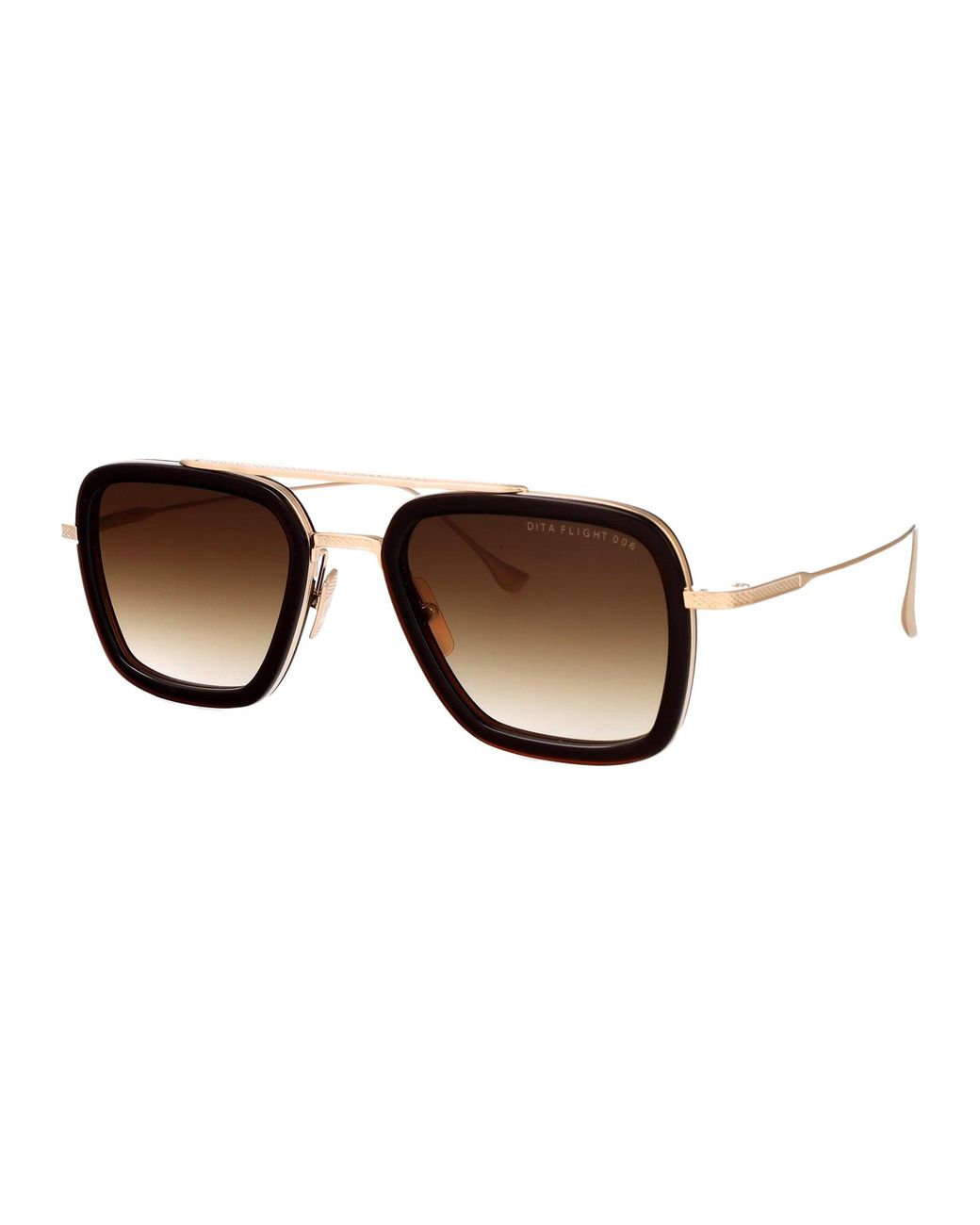 Dita Eyewear Brown Squared Sunglasses 7806 W Rtb Gld