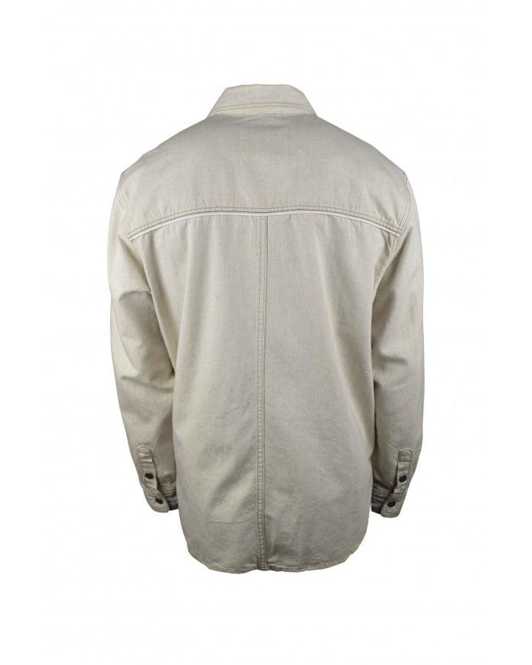 Isabel Marant Gray Off- Denim Jacket With Exposed Seams for men