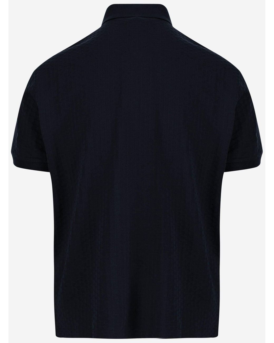 Emporio Armani Blue Cotton Polo Shirt