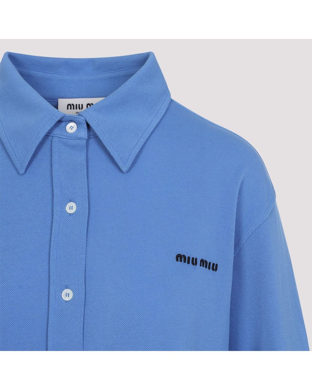 Miu Miu Blue Piquet Shirt