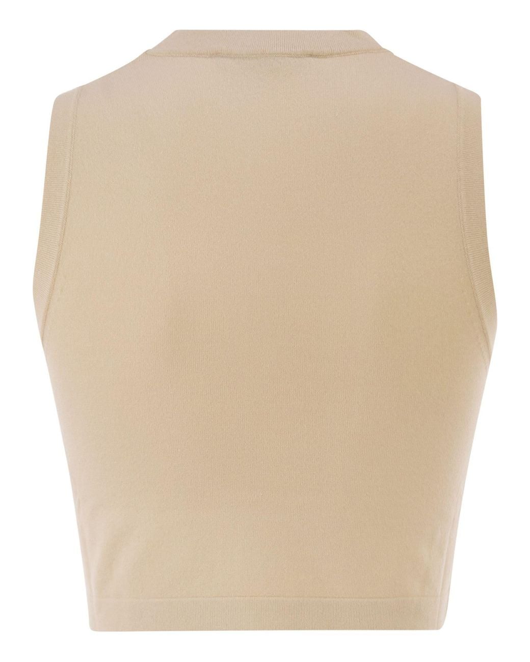 Weekend by Maxmara Natural Weekend Maxmara Wkibombo – Sleeveless Viscose Knit Top