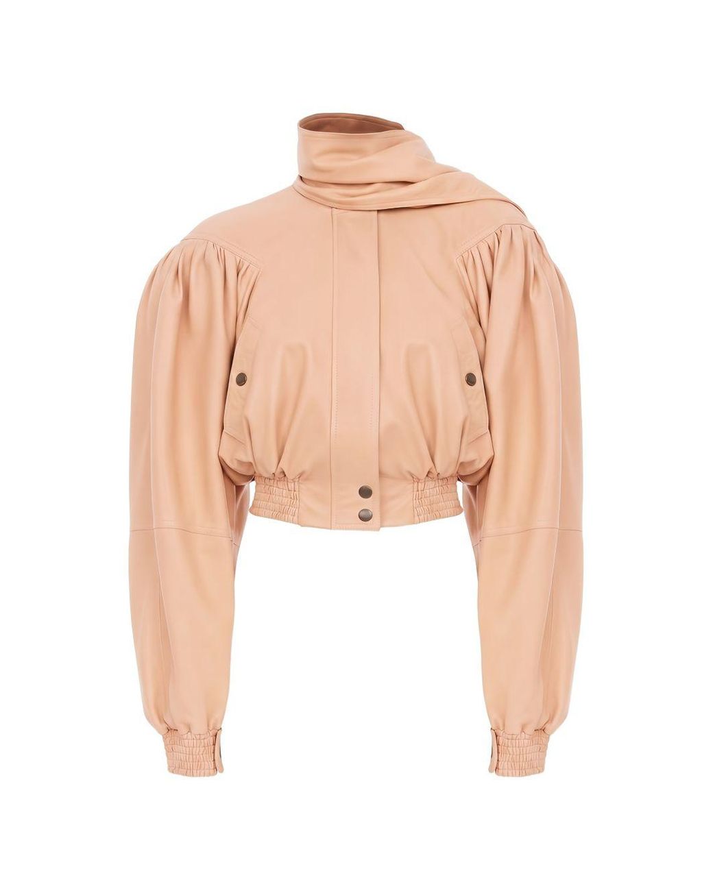 Chloé Pink Scarfed Leather Jacket
