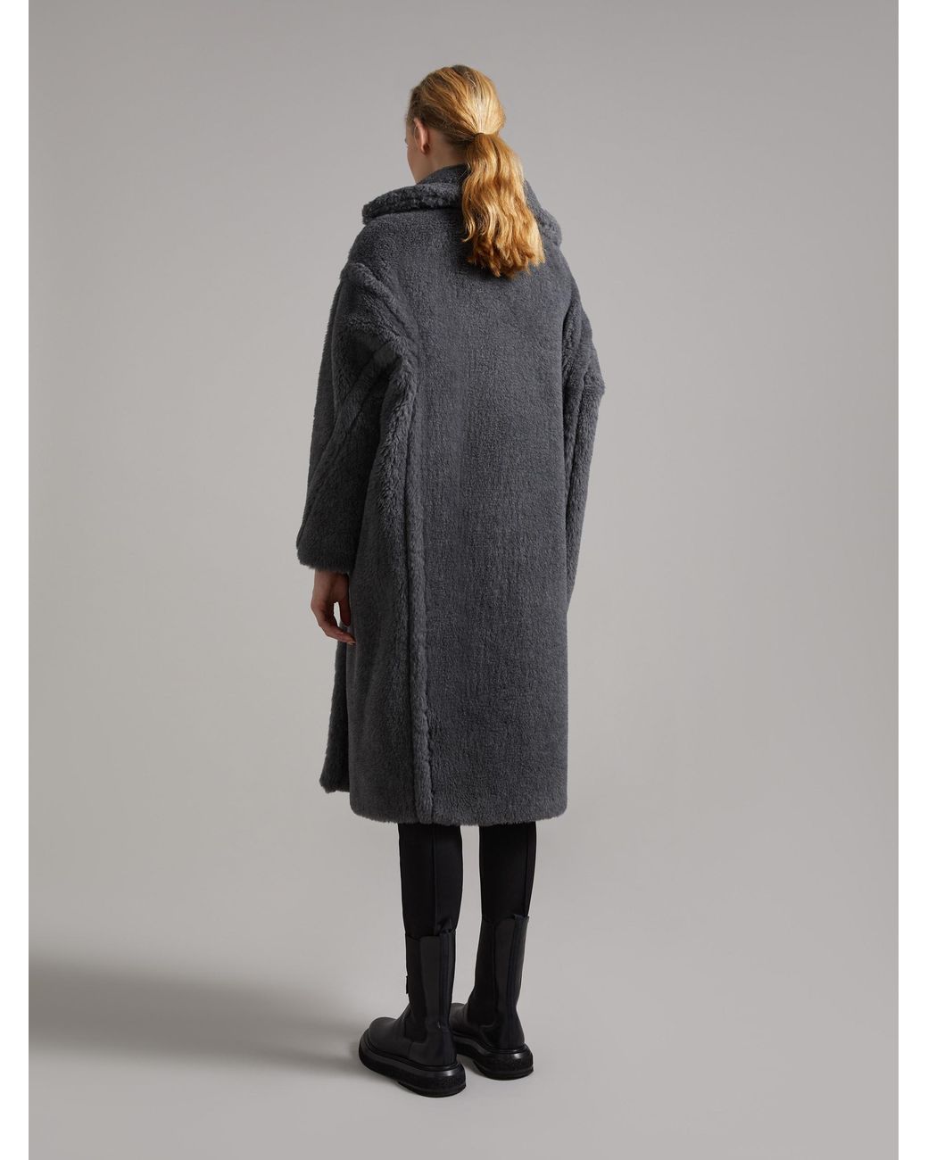 Max Mara Gray Ted Girl Teddy Bear Icon Coat