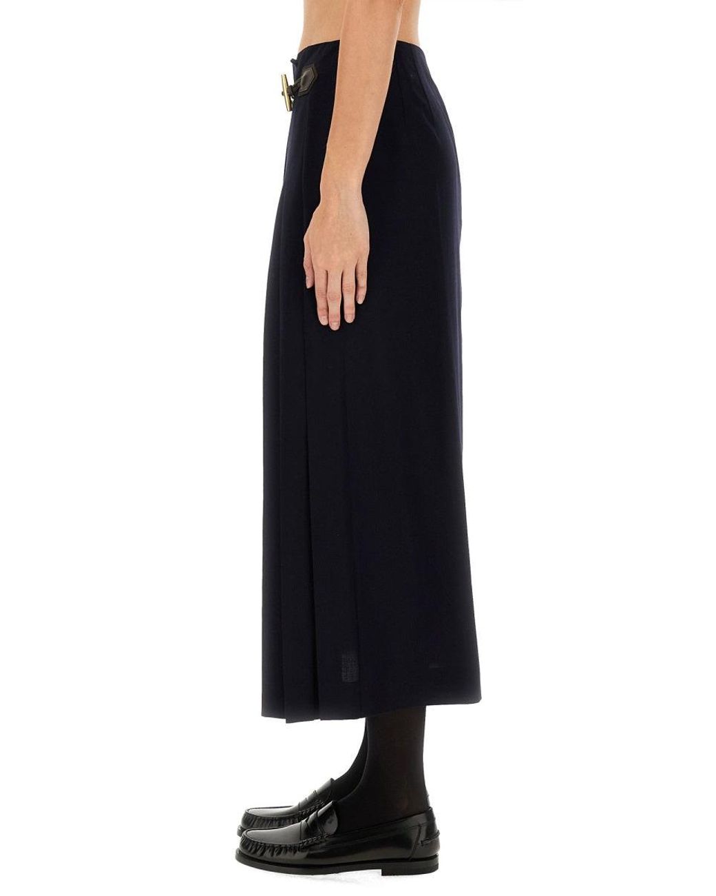 Moschino Black Midi Skirt With Toggle
