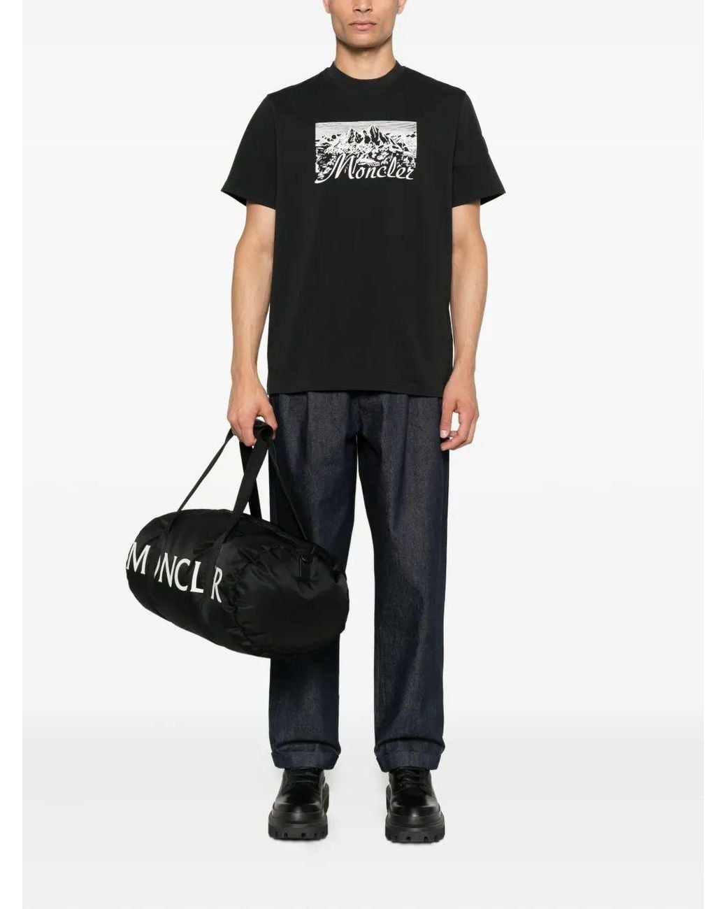 Moncler Black Ss T Shirt for men