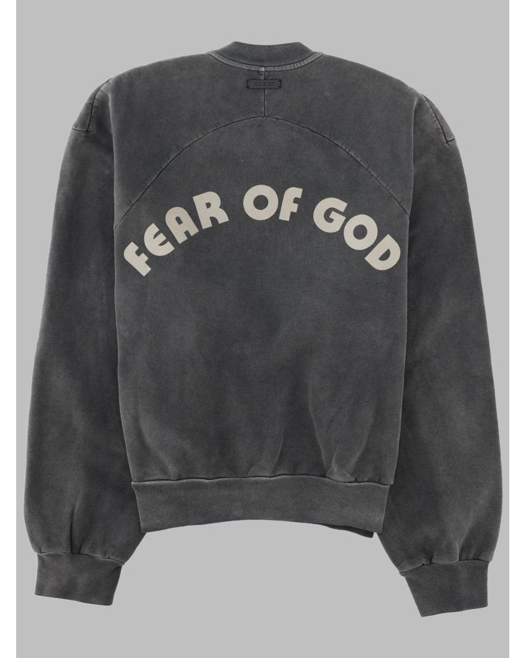 Fear Of God Gray Sweatshirt Baseball Cotton Sweatshirts for men