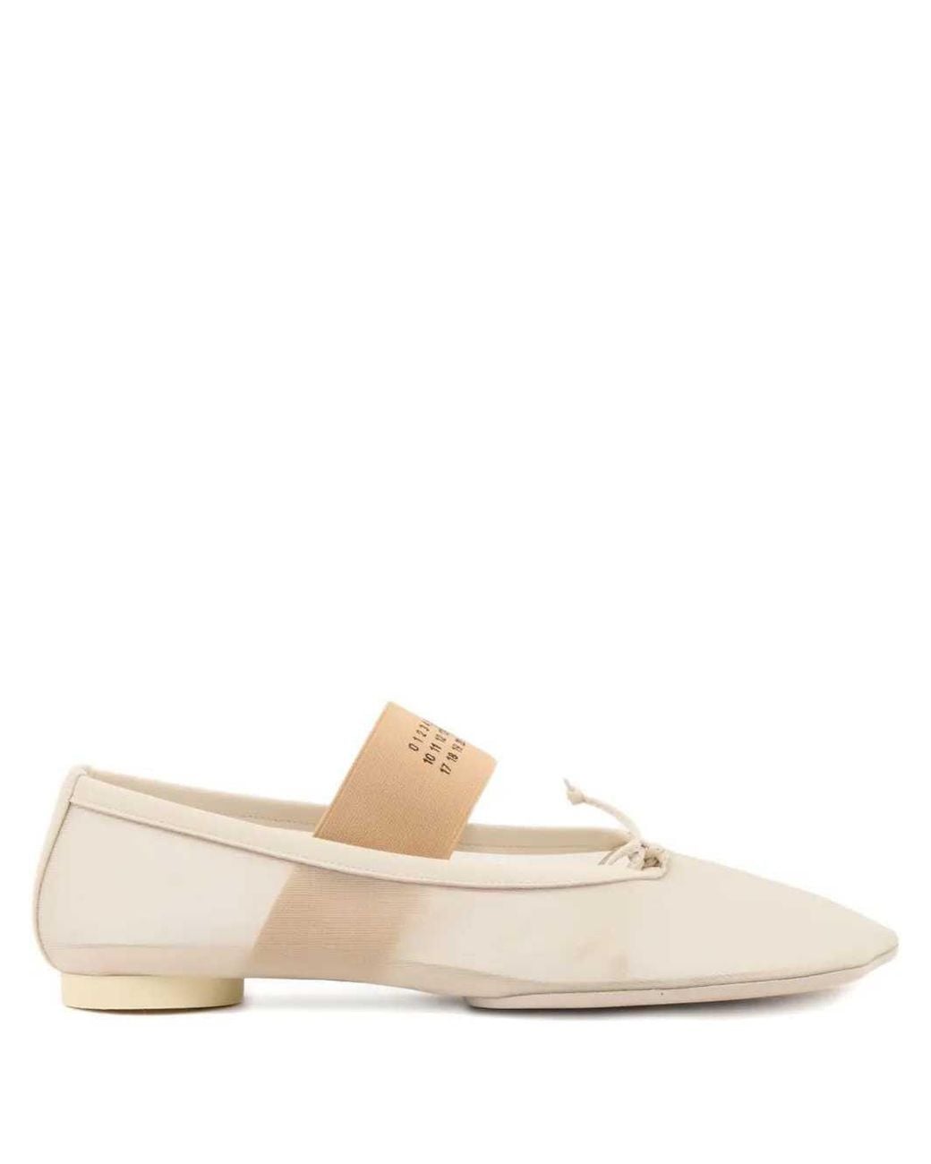 MM6 by Maison Margiela White Ballerinas With Inserts