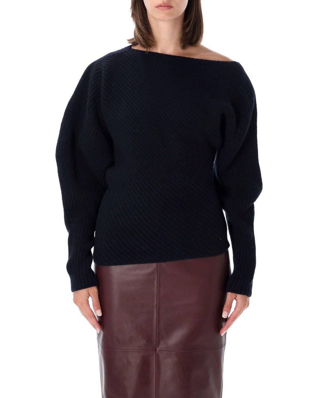 Alberta Ferretti Blue Alberta Ferretti Asymmetric Sweater