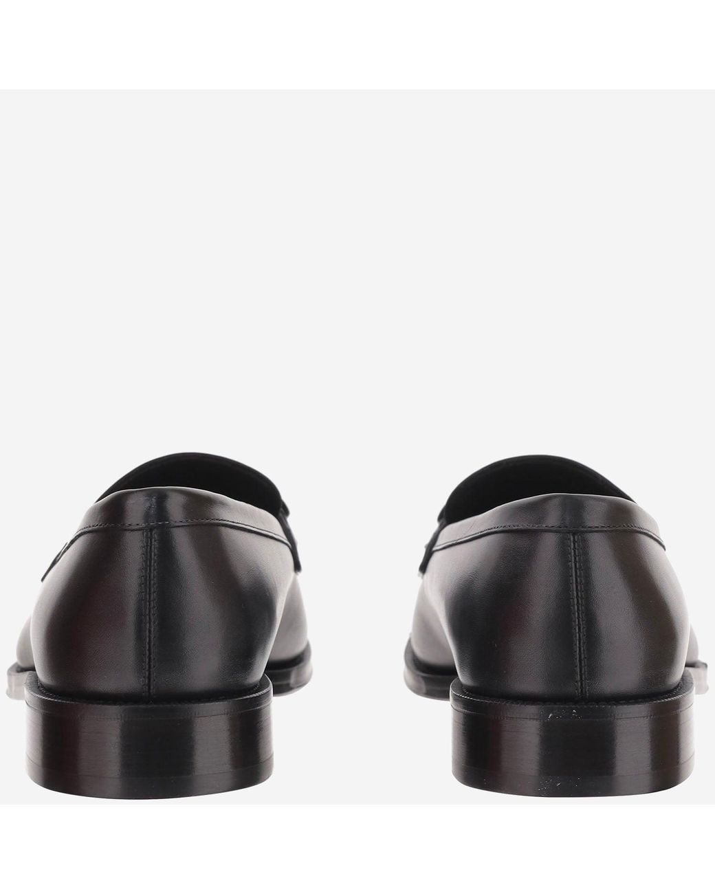 Ferragamo Black Leather Loafers