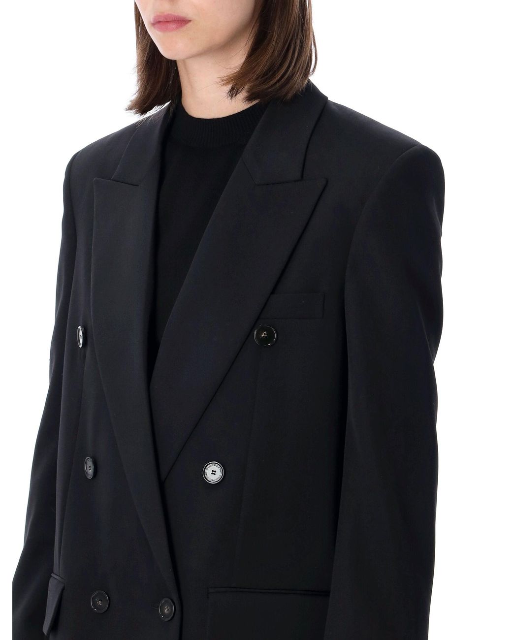 Stella McCartney Black Double-Breasted Blazer