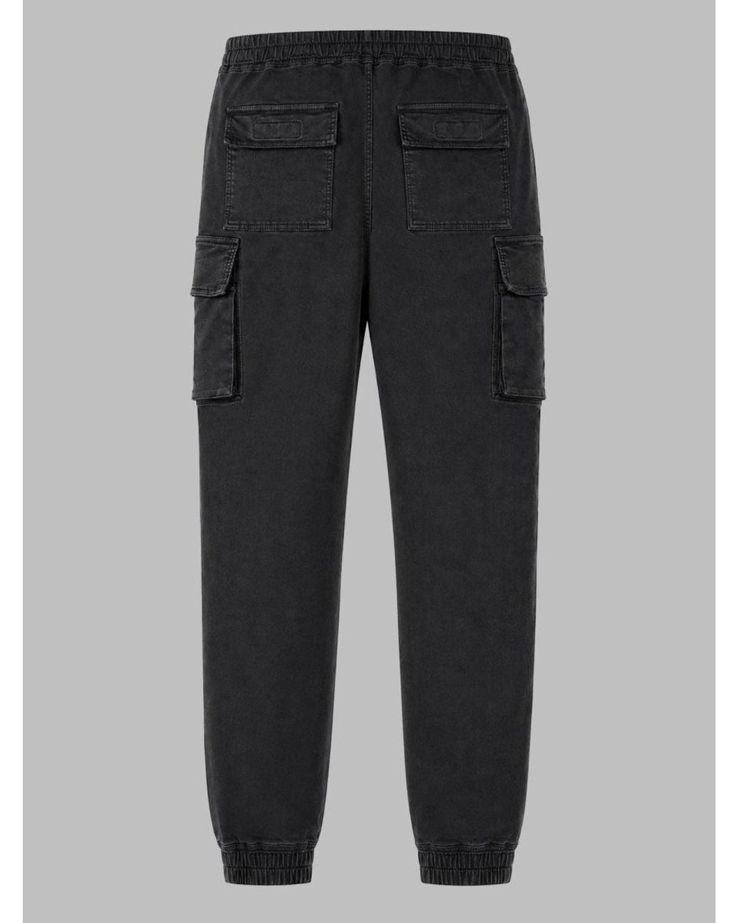 Rick Owens Black Cargo Jogger Pants for men