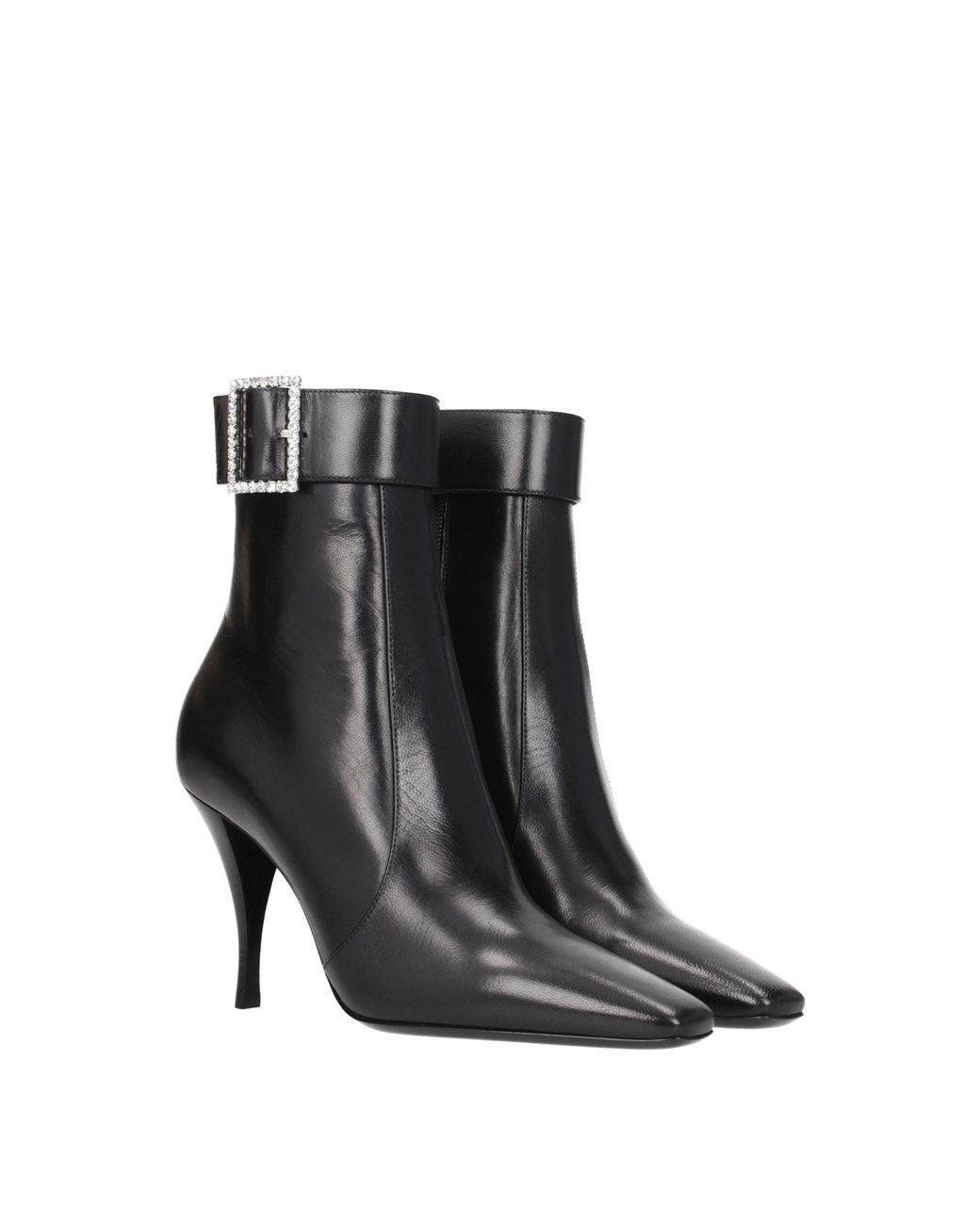 Saint Laurent Black Stivaletti Donna Pelle Nero for men