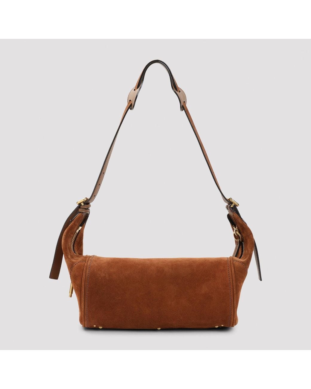 Chloé Brown Paddington Suede Shoulder Handbag
