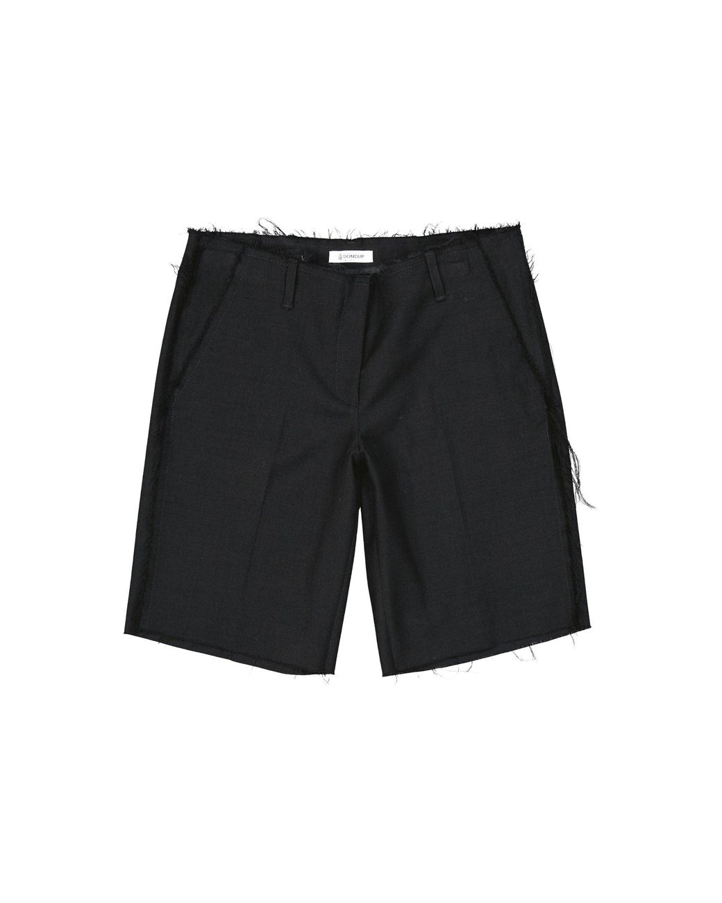 Dondup Black Virgin Wool Shorts