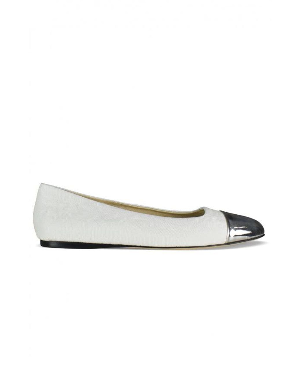 Jimmy Choo White Ballerinas Watson