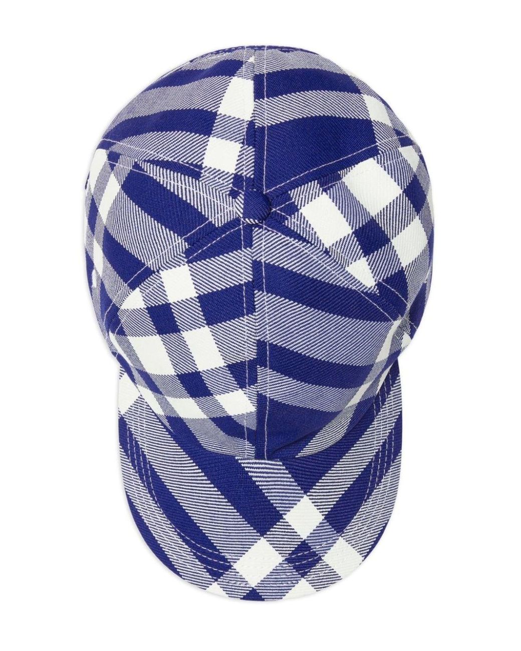 Burberry Blue Check Motif Baseball Cap