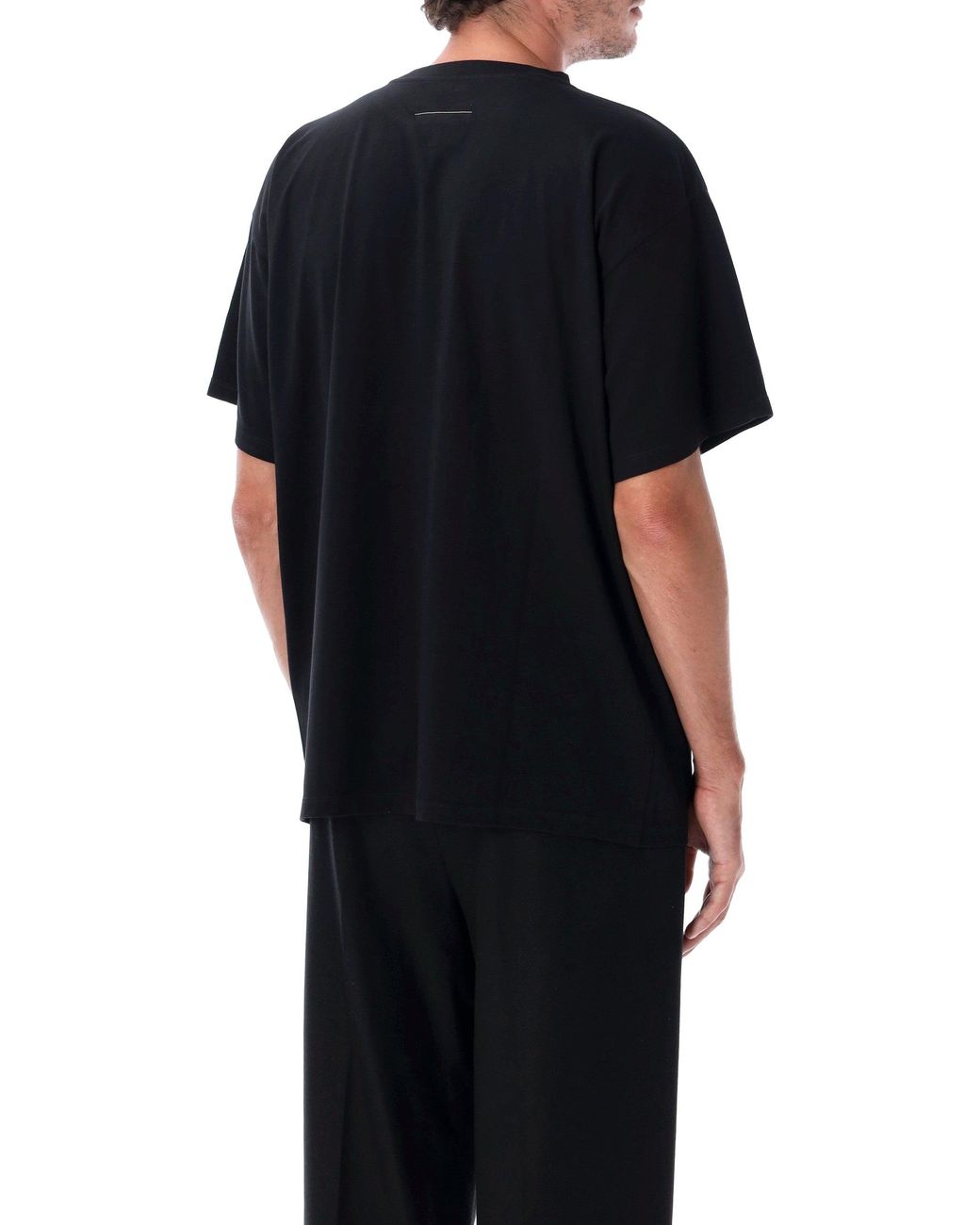 MM6 by Maison Margiela Black T Shirts And Polos