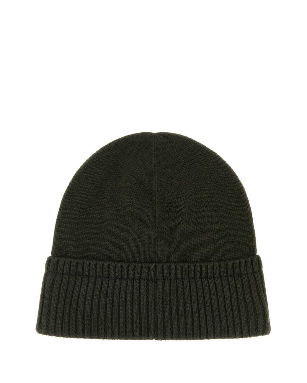 Moncler Black Wool Blend Beanie Hat for men