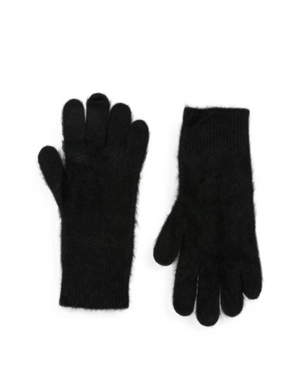 Soft Goat Black Wool Gloves