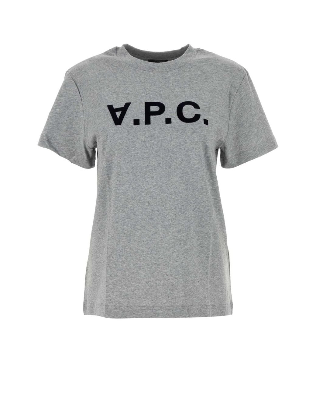 A.P.C. Gray A. P.C. Melange Cotton T-Shirt