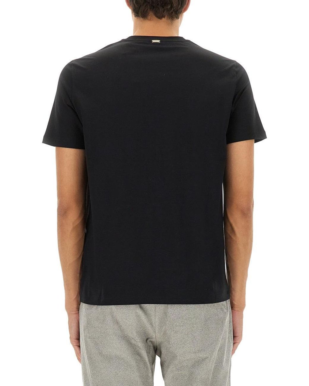 Herno Black Cotton T-Shirt for men