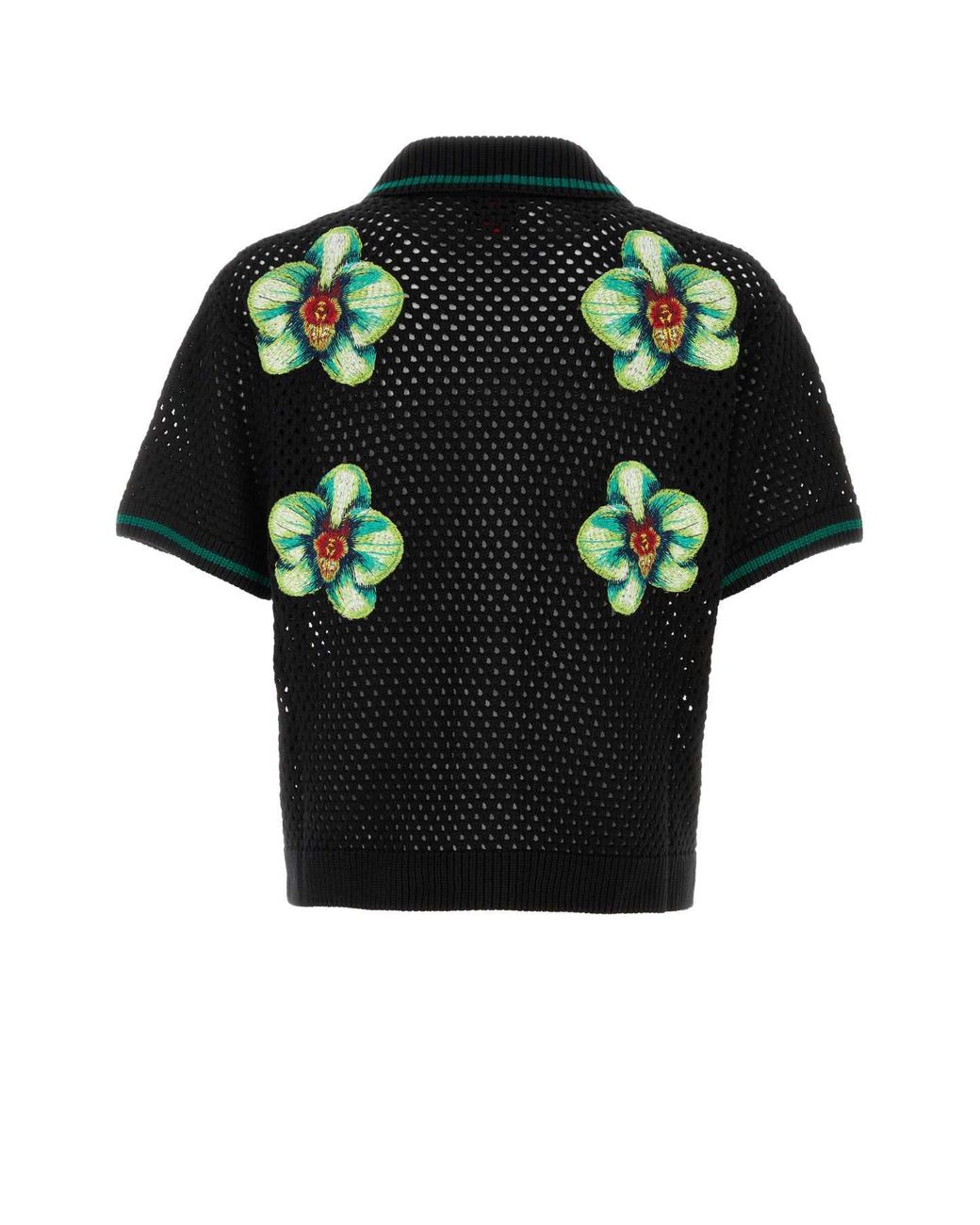 Casablanca Black Crochet Shirt for men