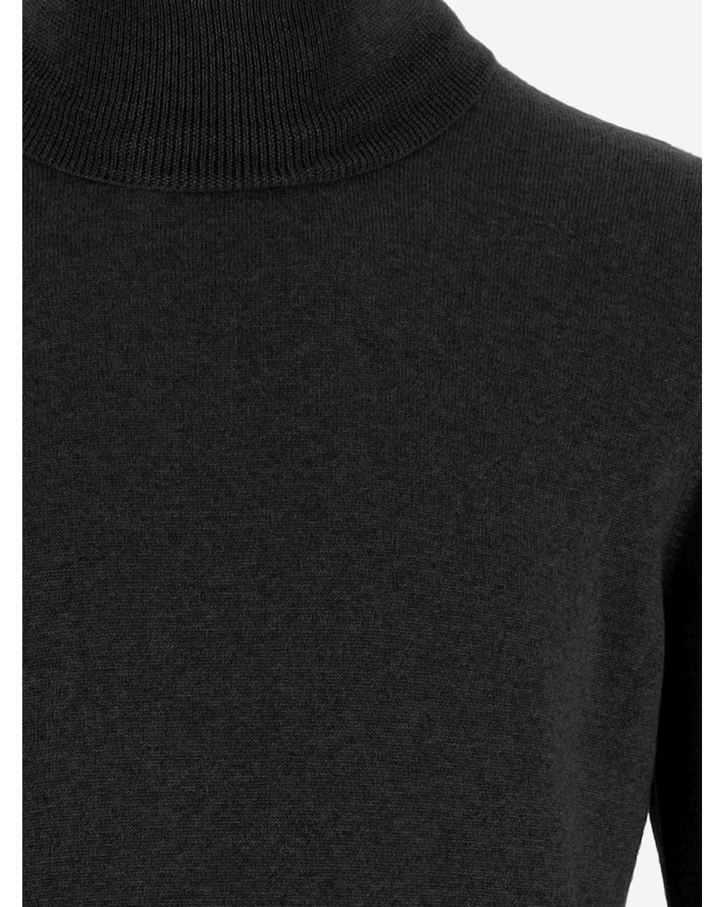 Tagliatore Black Wool Turtleneck Sweater Miles