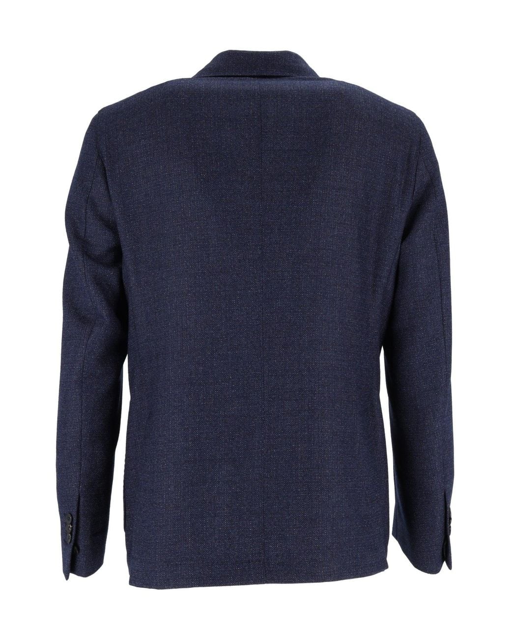 BRERAS Milano Blue Double-Breasted Jacket With Wide Lapels