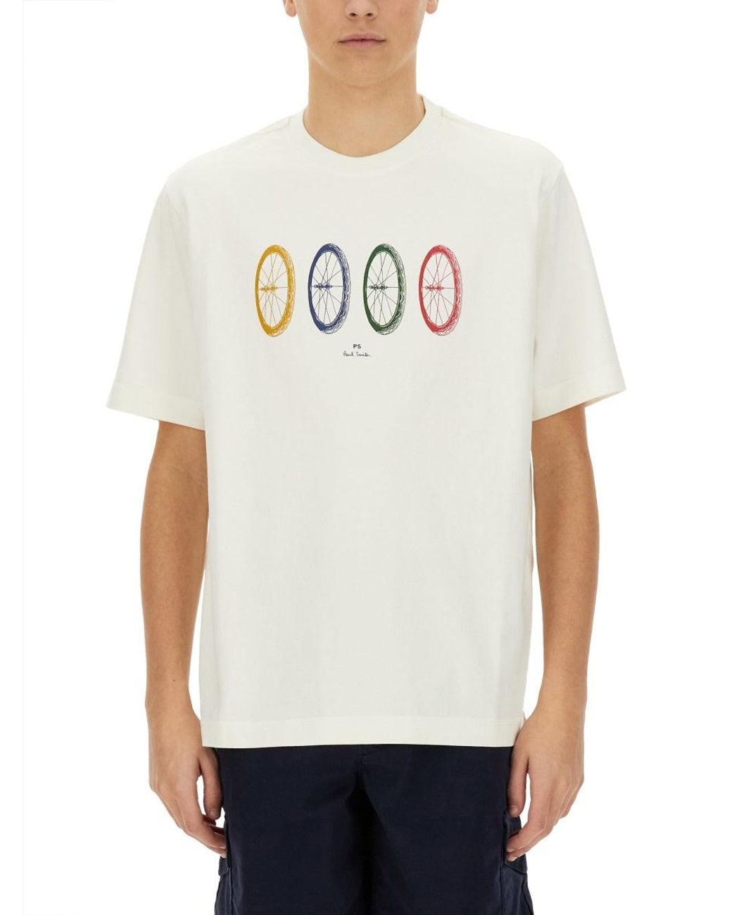 Paul Smith White "Bike Tyres" T Shirt