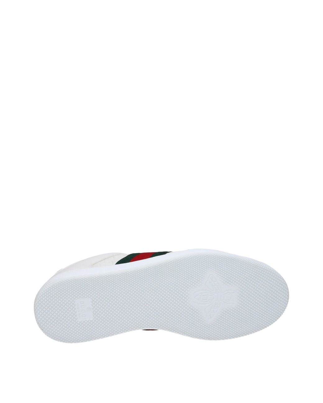 Gucci Schoenen ,Wit ,Leer Interlocking G Stripe Leather Low-Top Sneakers in het White