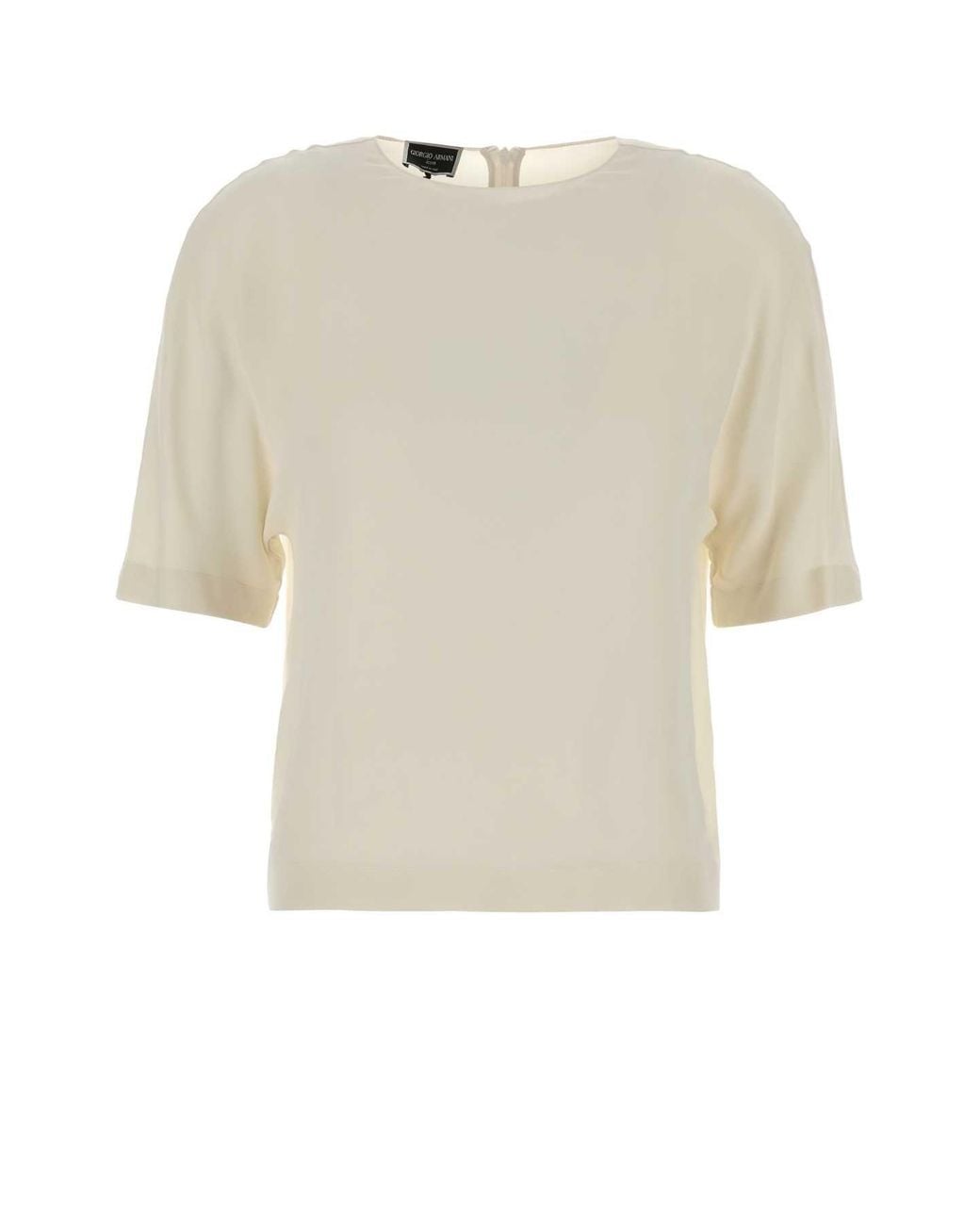 Giorgio Armani White Silk T-Shirt For