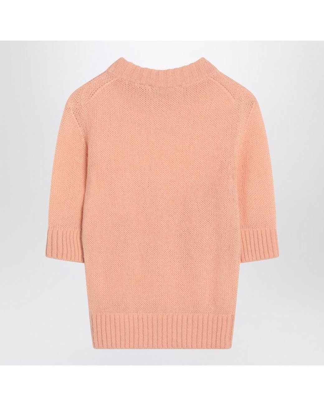Tシャツ・カットソー CHLOE PEACH-COLORED TOP WITH LOGO EMBROIDERY Chloé Peach-Colored Top With Logo Embroidery in Orange | Lyst UK