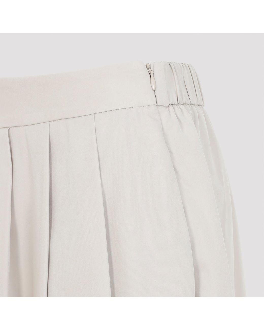 Peserico White Midi Taffetas Skirt