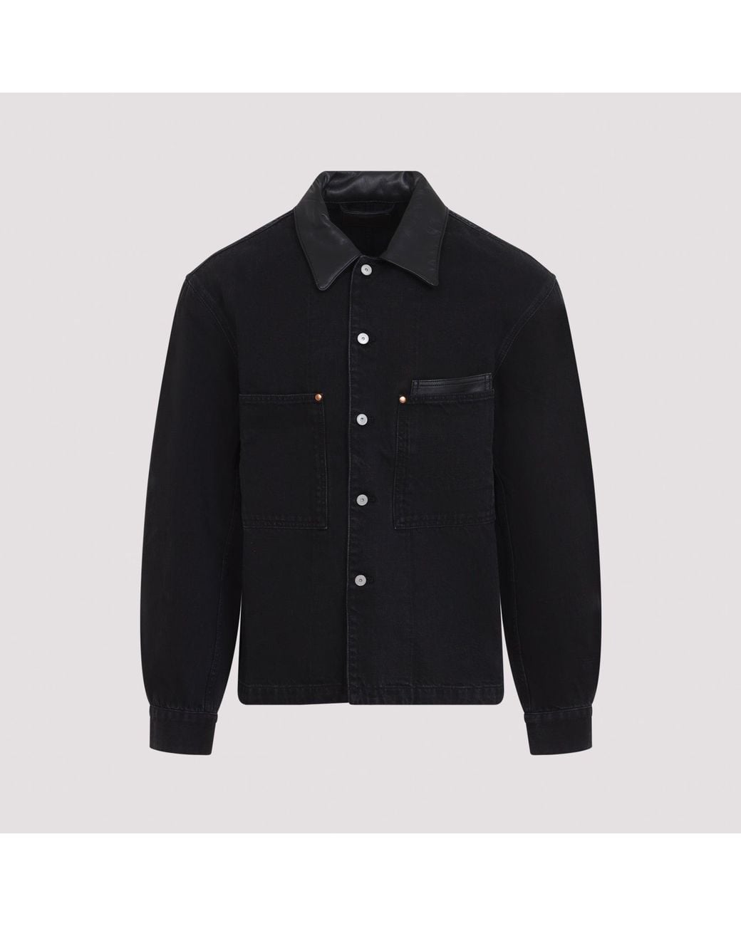 Lemaire Black Workwear Overshirt