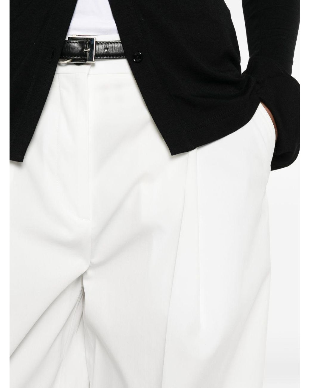 Totême White Relaxed Fit Pants