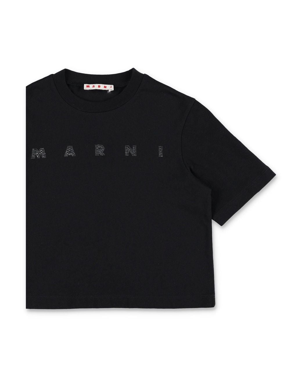 Marni Black Girls 100% Cotton T-Shirt