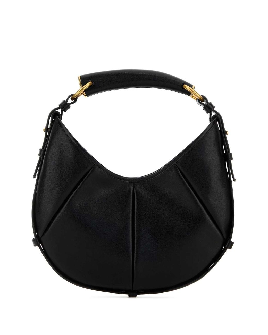 Saint Laurent Black Leather Small Mombasa Shoulder Bag