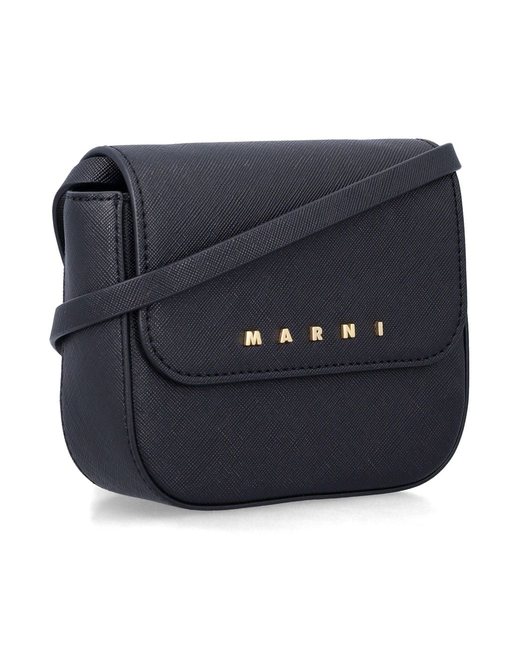 Marni Blue Girls' Logo Crossbody Bag