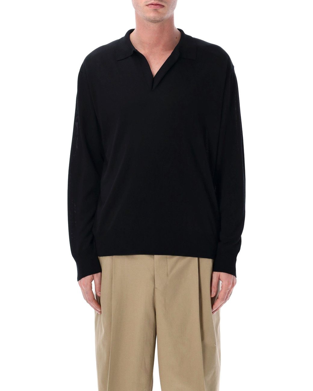 Roberto Collina Pullover Schwarz in Blue für Herren